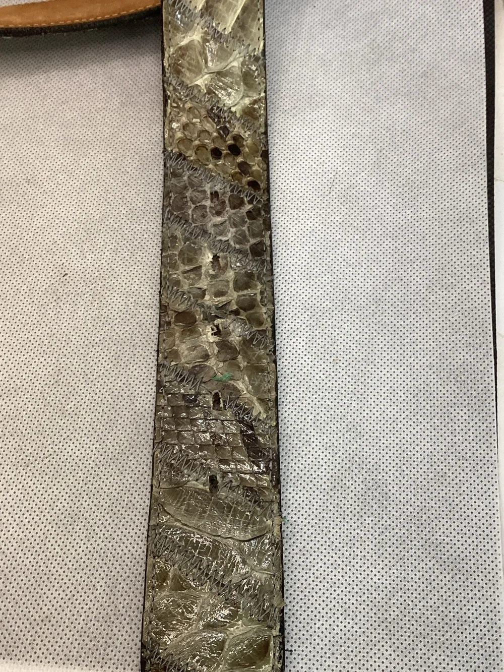 Vintage Acme Python Snakeskin Belt w/ Tony Lama Buckle Western Exotic Belt sz 40 - Picture 3 of 6